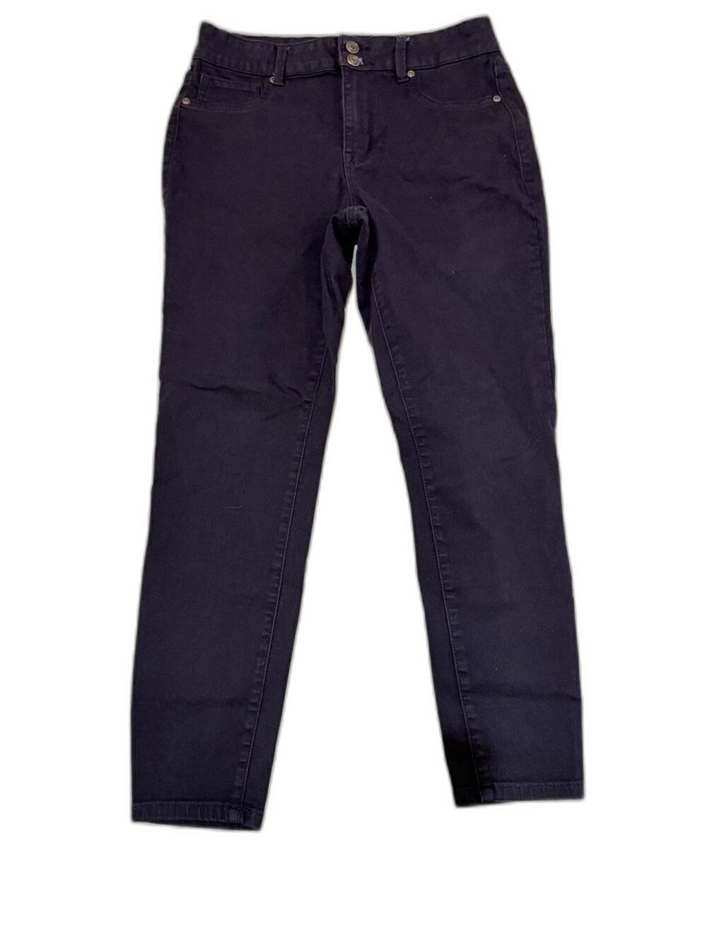 Maurices High Rise Skinny Jeans M Short Plum Purple Denim Stretch